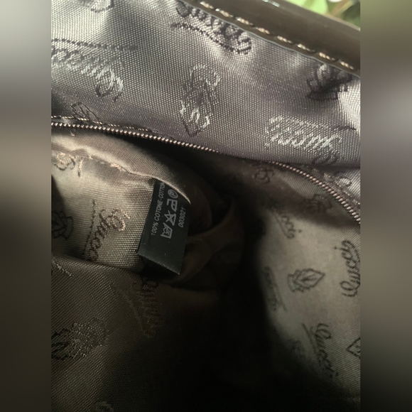 Gucci Jolie Tote GG monogram canvas brown small patent black trim - Picture 5 of 10